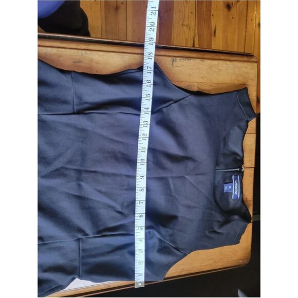LandsEnd Slveless Ponte SheathDress Sz 12Tall Black Stretch Quiet Luxury Minimal - Picture 4 of 9
